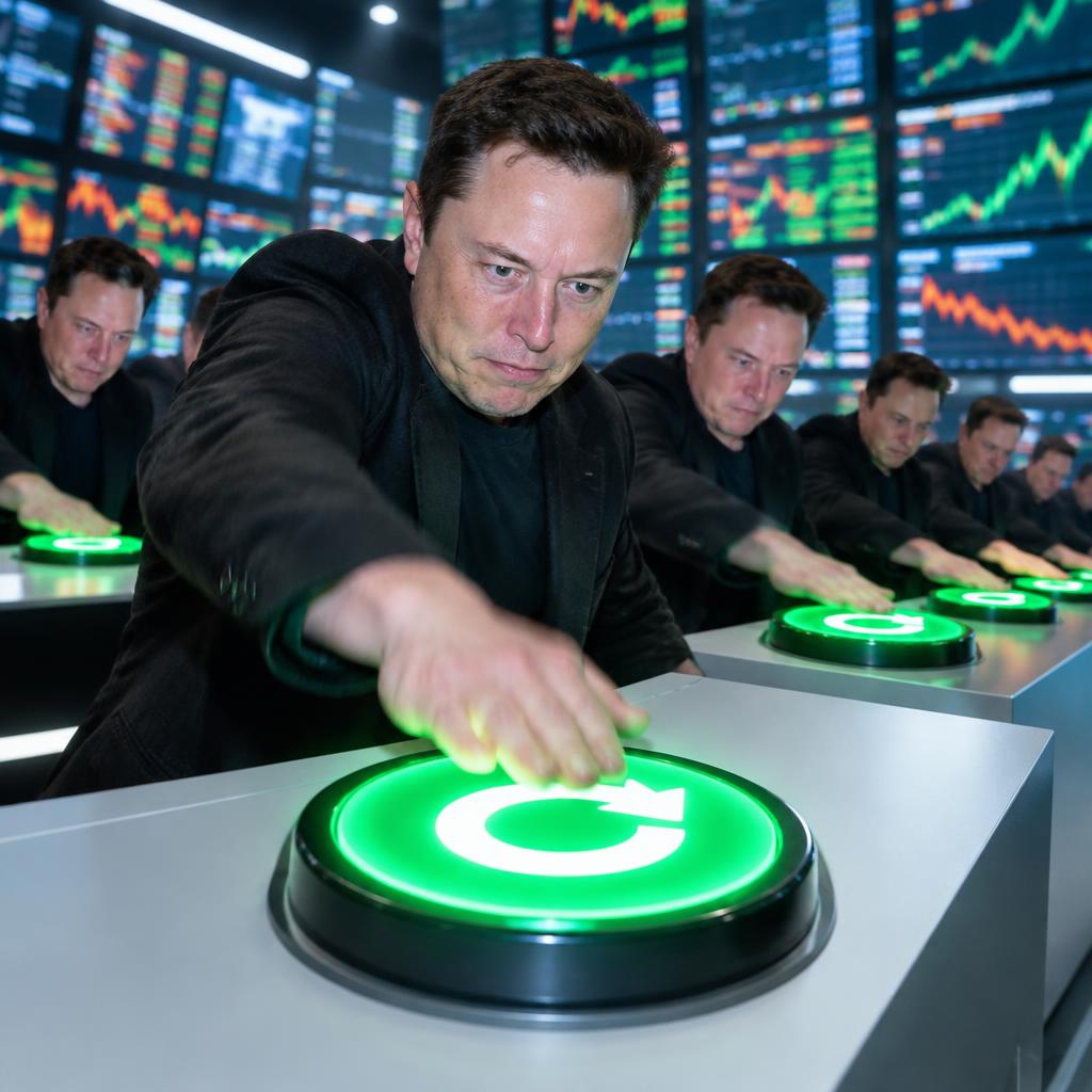 Elon Musk meme artwork: refresh until history changes